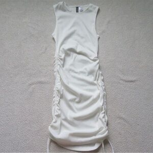 h&m perfect white mid length cover up slouchy dress summer small